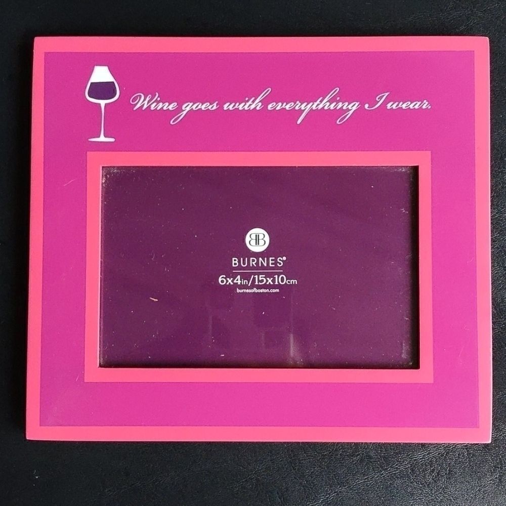 Burnes of Boston Pink 6x4 wooden picture frame